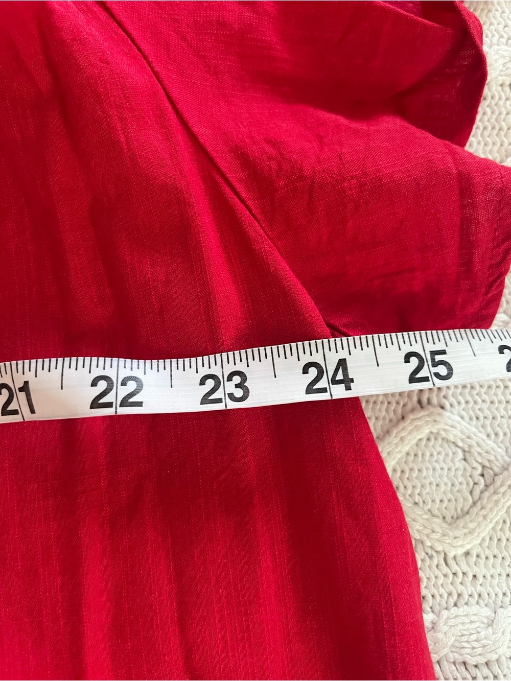 Knox Rose Vibrant Rayon/Cotton Blend Red Blouse with Tassels Size XXL - Picture 15 of 15